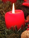 Brandgefahr: Kerzenschein zu Weihnachten